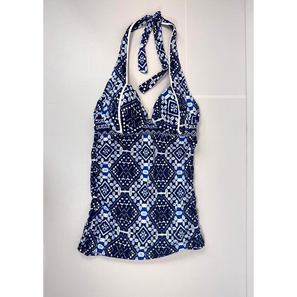 Tommy Bahama Other - Tommy Bahama One Piece Swimsuit Navy Batik Underwire Molded Cup Womens XS D NWT